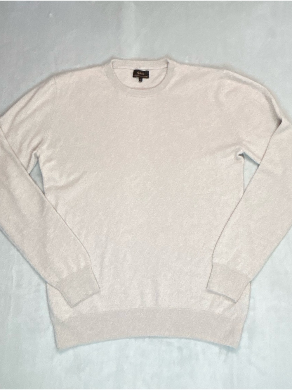 Quince Mongolian Cashmere Sweater Mens Size L Oatmeal Gray Crewneck